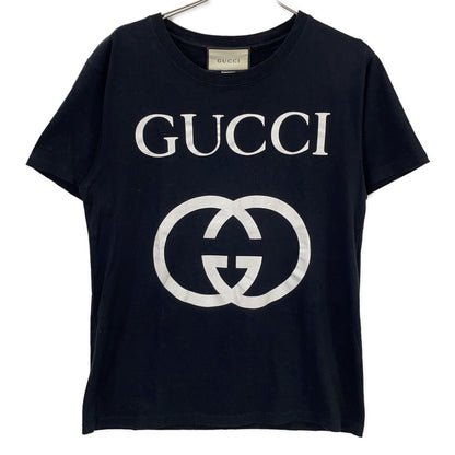 Gucci Black Cotton Logo T-Shirt XS