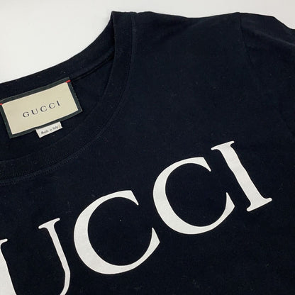 Gucci Black Cotton Logo T-Shirt XS — view 6