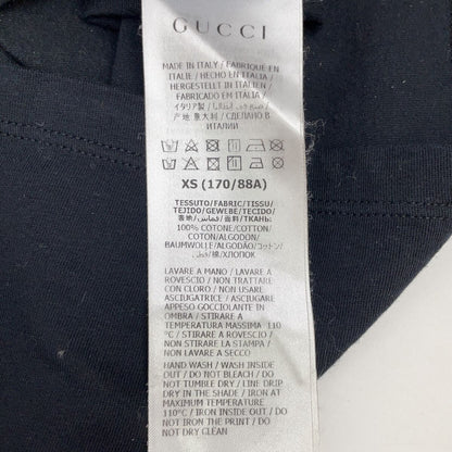 Gucci Black Cotton Logo T-Shirt XS — view 4