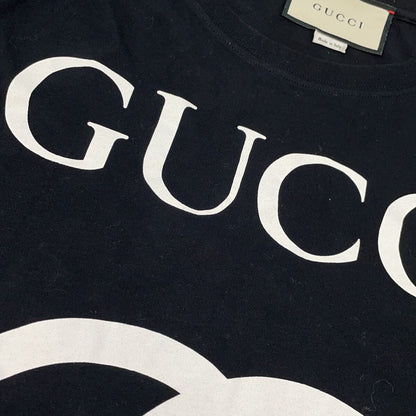 Gucci Black Cotton Logo T-Shirt XS — view 7