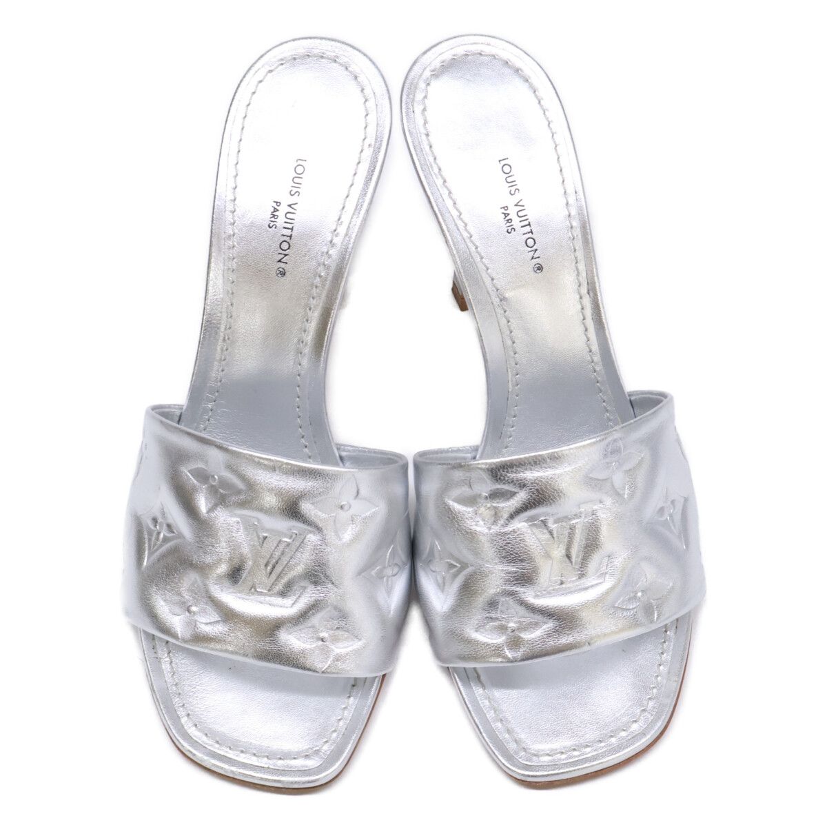 Louis Vuitton Revival Line Metallic Lambskin Mules — view 5