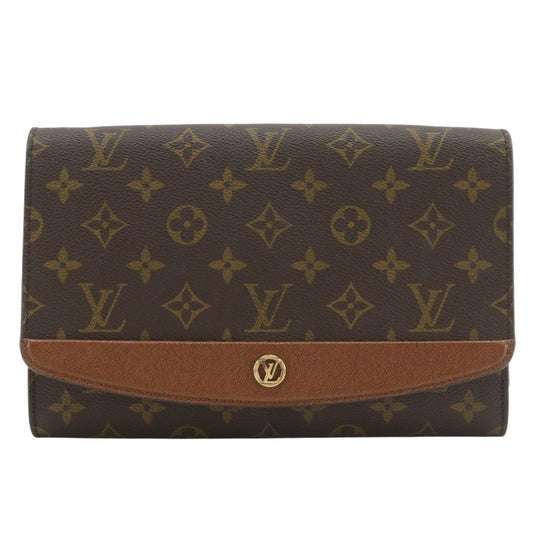 Louis Vuitton Bordeaux 24 Monogram Canvas Brown Clutch