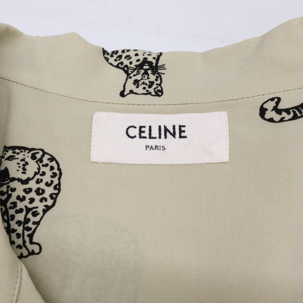 Celine Hawaiian Layon Shirt Animal Pattern Loose Short Sleeve 40 — view 3