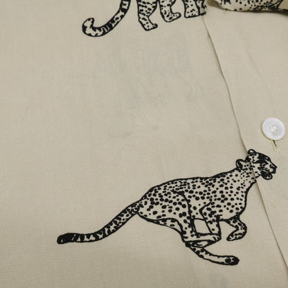 Celine Hawaiian Layon Shirt Animal Pattern Loose Short Sleeve 40 — view 7