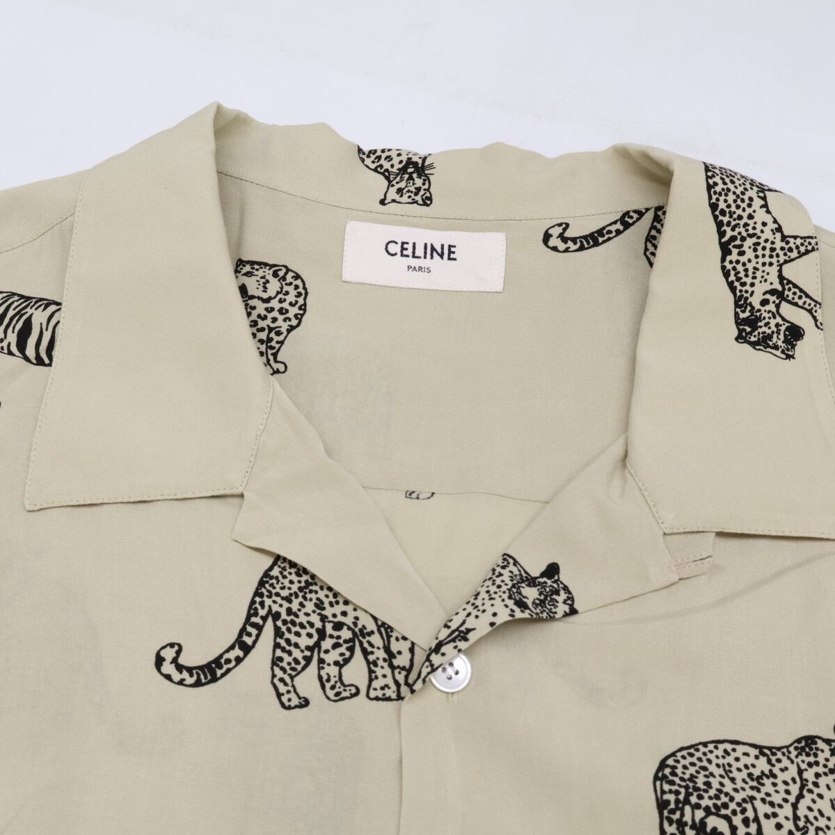 Celine Hawaiian Layon Shirt Animal Pattern Loose Short Sleeve 40 — view 4
