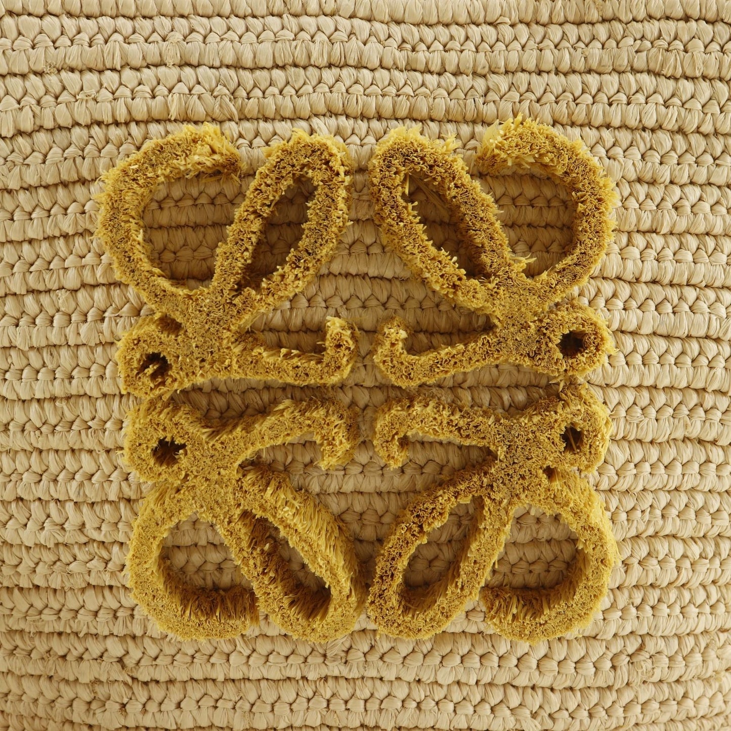 Loewe Bunny Basket Bag Raffia Calf Natural Beige Handbag — view 7