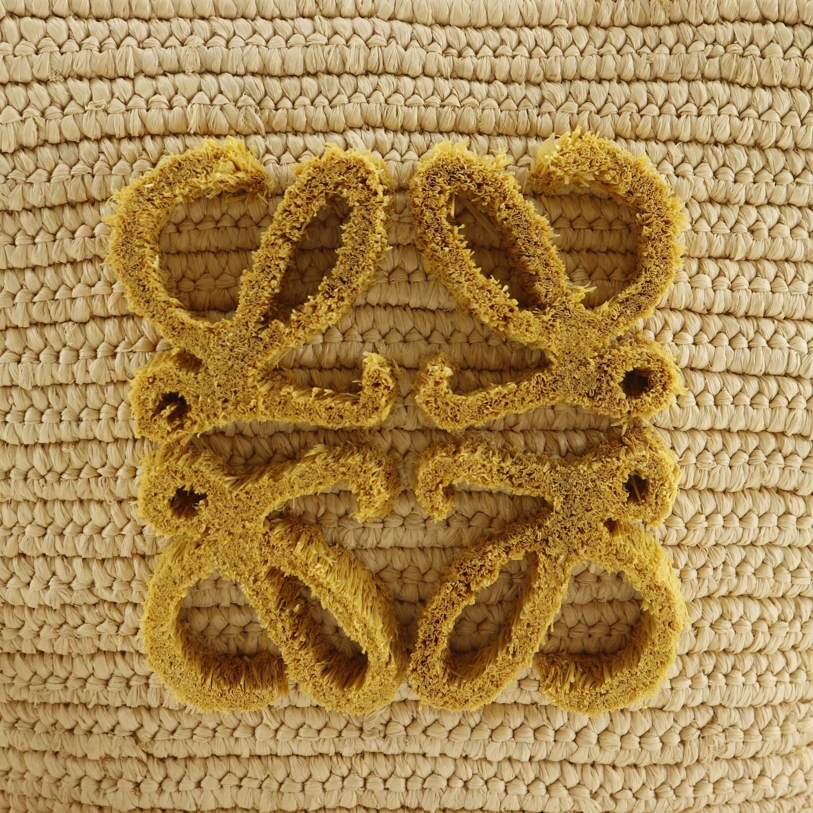 Loewe Bunny Basket Bag Raffia Calf Natural Beige Handbag — view 7