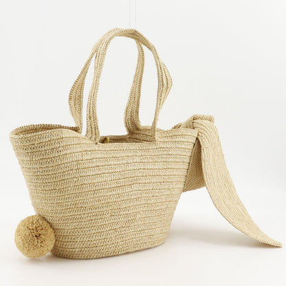 Loewe Bunny Basket Bag Raffia Calf Natural Beige Handbag — view 3