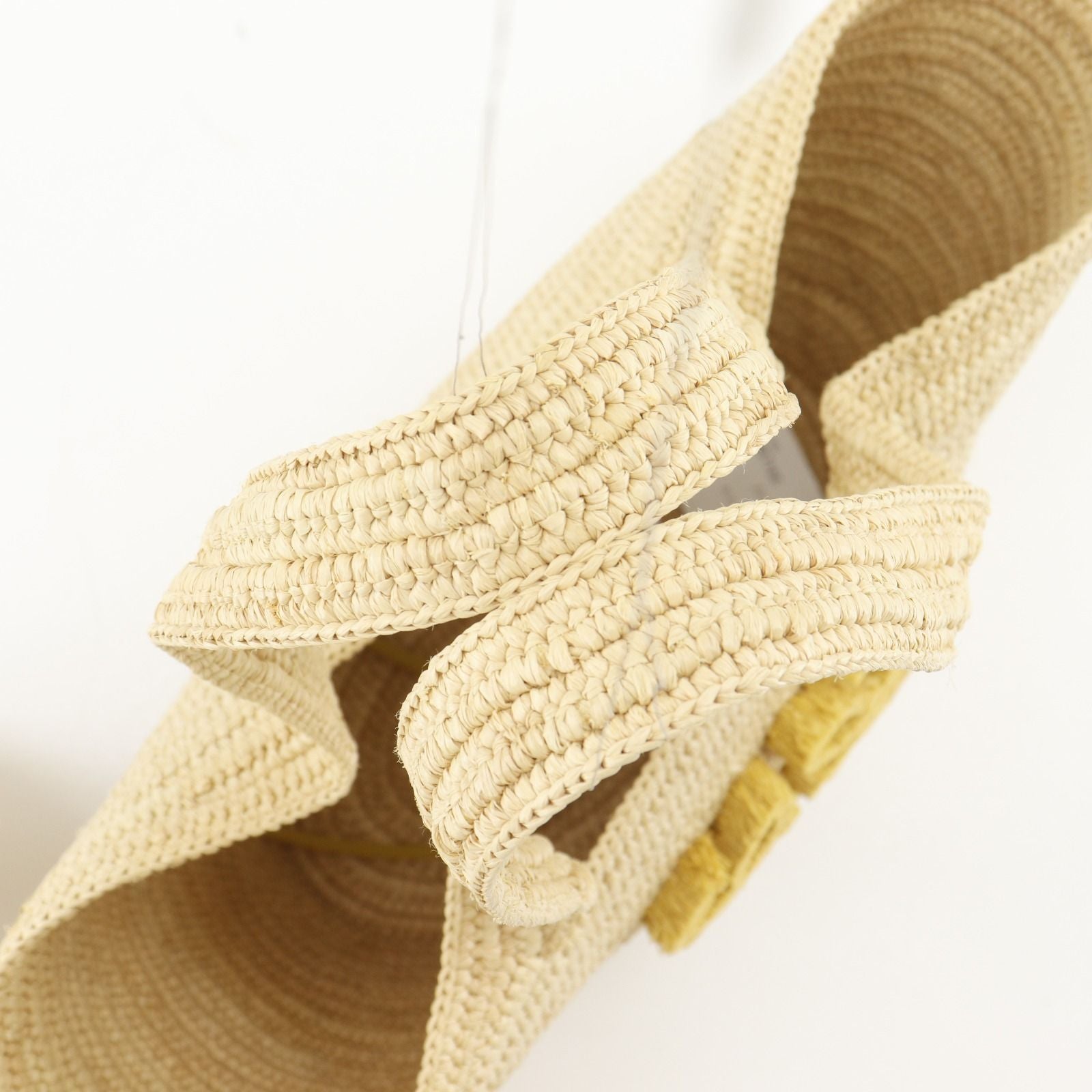 Loewe Bunny Basket Bag Raffia Calf Natural Beige Handbag — view 5