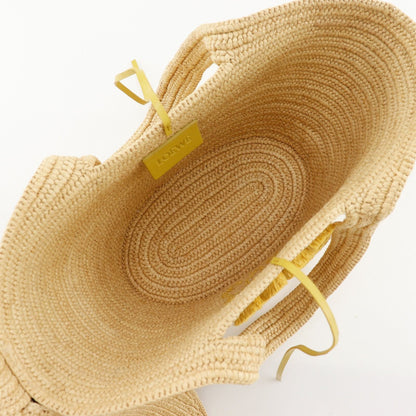 Loewe Bunny Basket Bag Raffia Calf Natural Beige Handbag — view 6