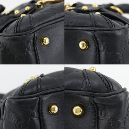 Gucci Guccissima Horsebit Bamboo Out of Print Embossed Leather Gold Handbag — view 4