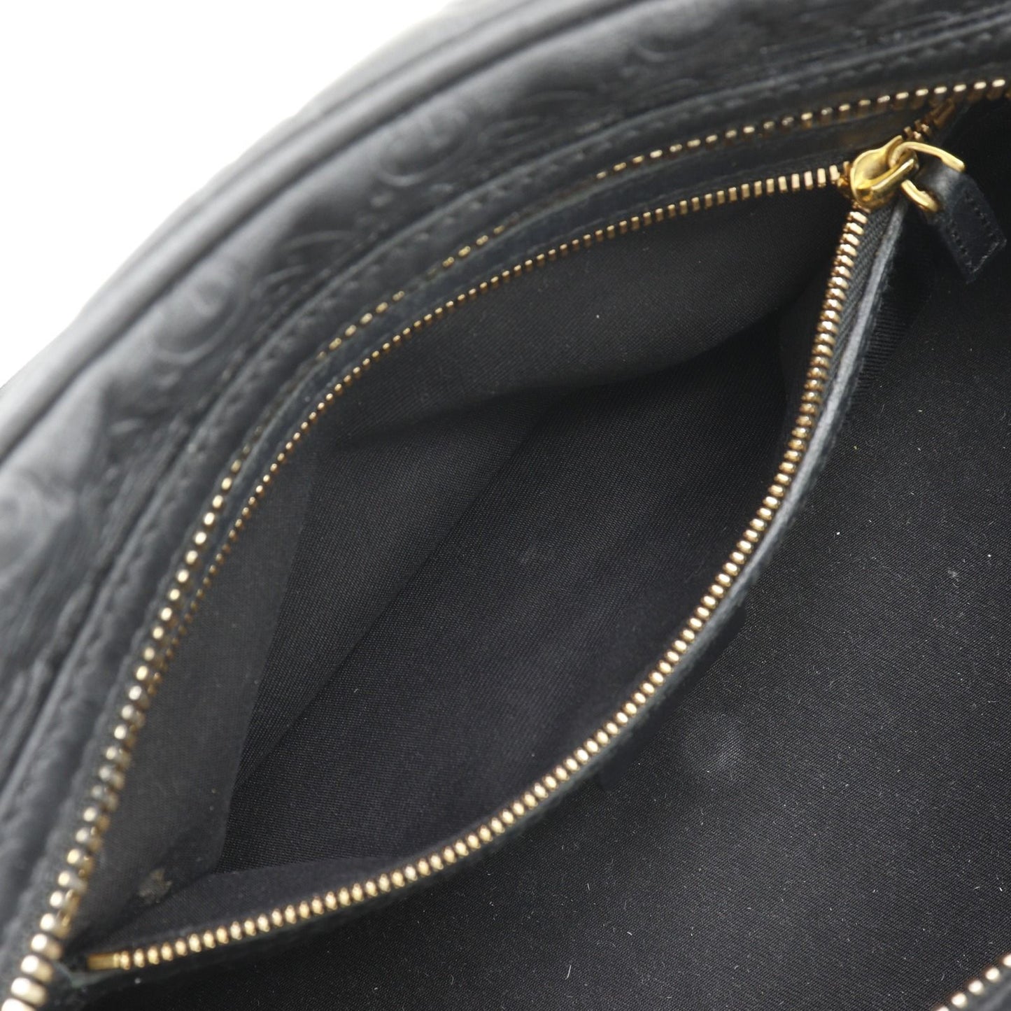 Gucci Guccissima Horsebit Bamboo Out of Print Embossed Leather Gold Handbag — view 7