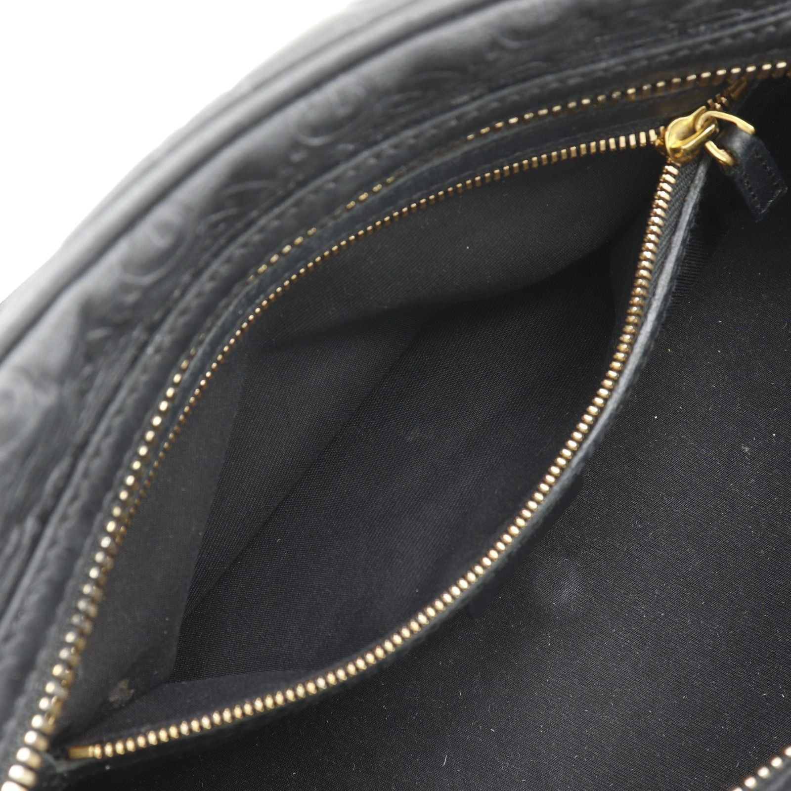 Gucci Guccissima Horsebit Bamboo Out of Print Embossed Leather Gold Handbag — view 7