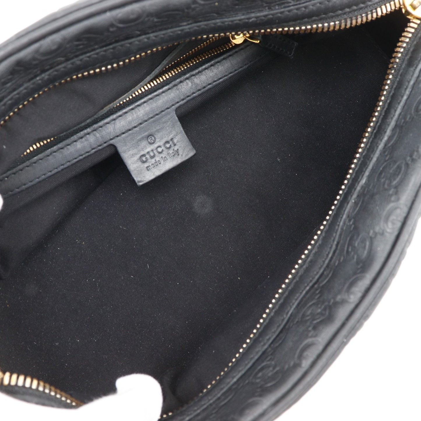 Gucci Guccissima Horsebit Bamboo Out of Print Embossed Leather Gold Handbag — view 6
