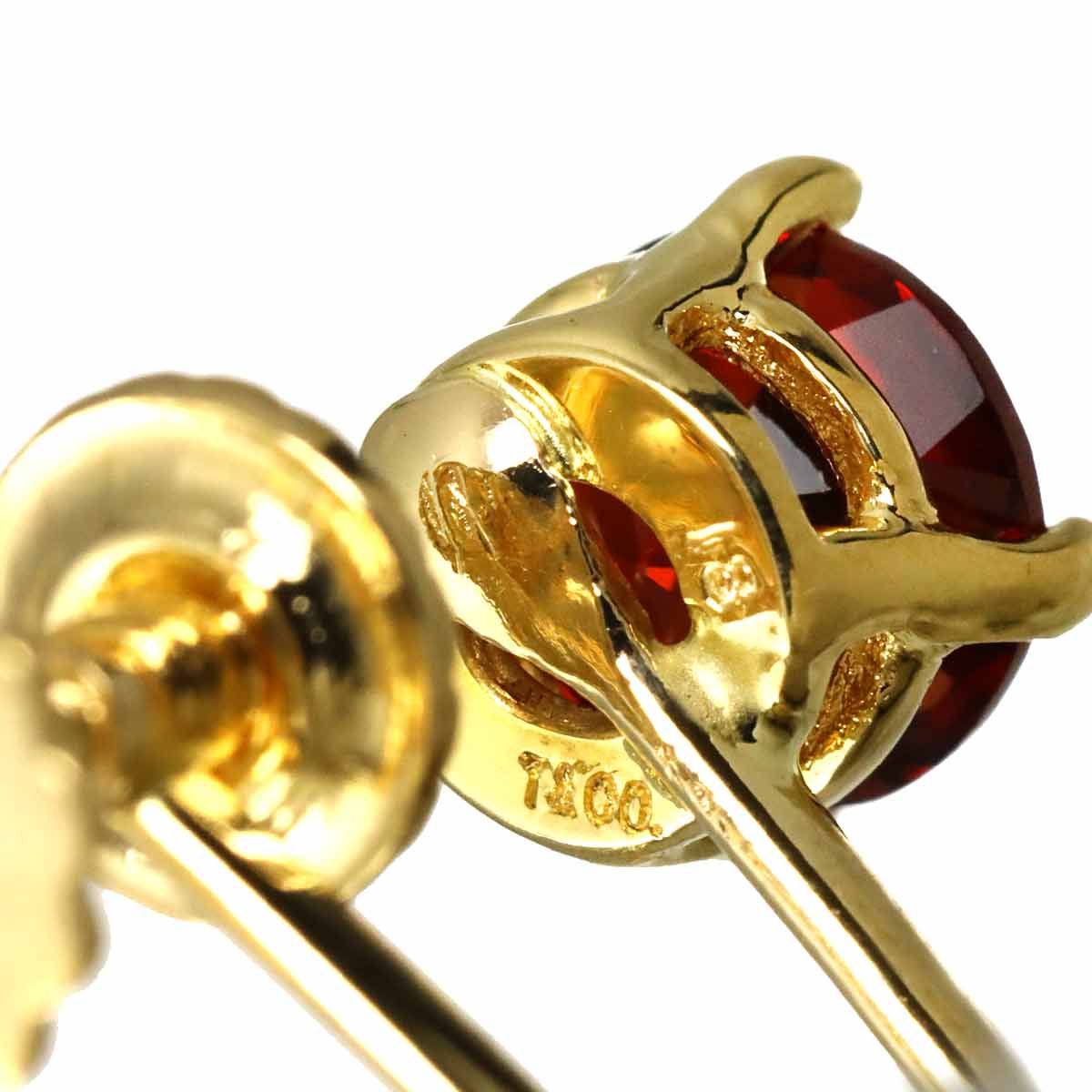 Tiffany & Co Garnet Earrings 18k YG Yellow Gold 750 — view 5