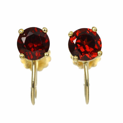 Tiffany & Co Garnet Earrings 18k YG Yellow Gold 750 — view 2