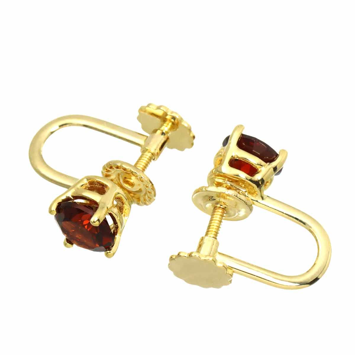 Tiffany & Co Garnet Earrings 18k YG Yellow Gold 750 — view 4