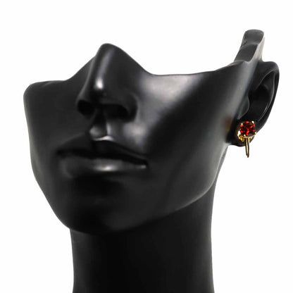 Tiffany & Co Garnet Earrings 18k YG Yellow Gold 750 — view 7