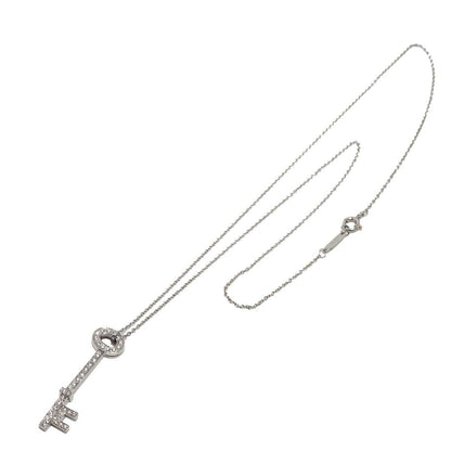 Tiffany & Co Oval Key Diamond Necklace 40 cm Pt Platinum — view 2