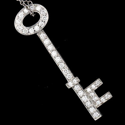 Tiffany & Co Oval Key Diamond Necklace 40 cm Pt Platinum — view 7