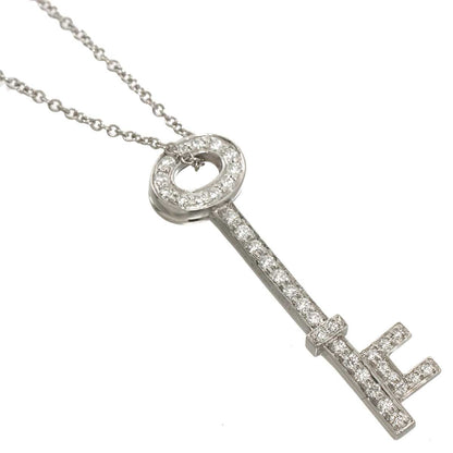 Tiffany & Co Oval Key Diamond Necklace 40 cm Pt Platinum — view 3