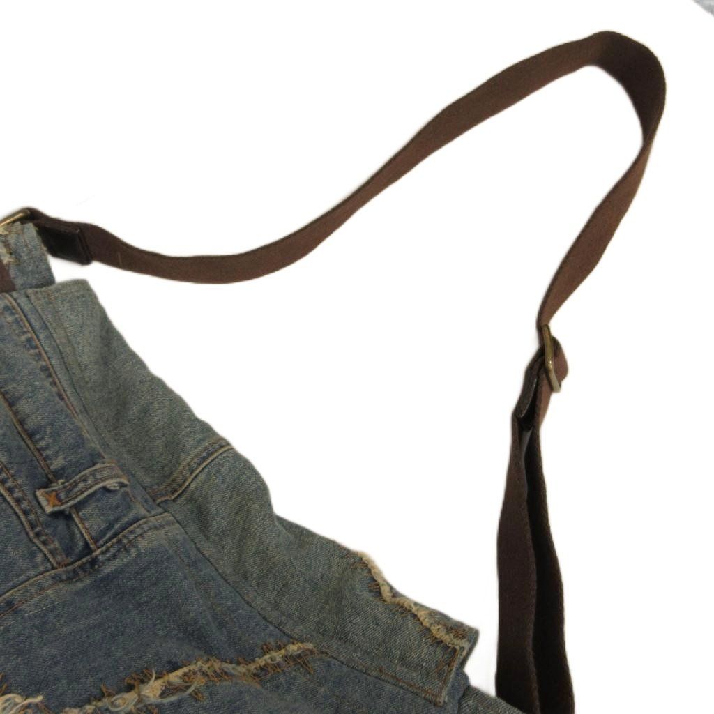 Dolce & Gabbana Denim Messenger Bag Distressed Studs Logo Indigo — view 6