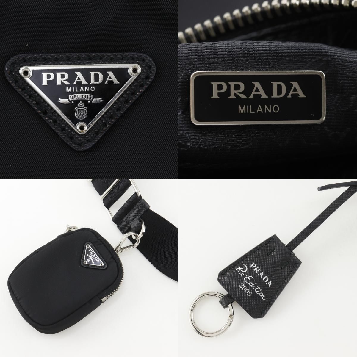 Prada Reedition Re-Nylon Saffiano Nero Black Shoulder Bag — view 9