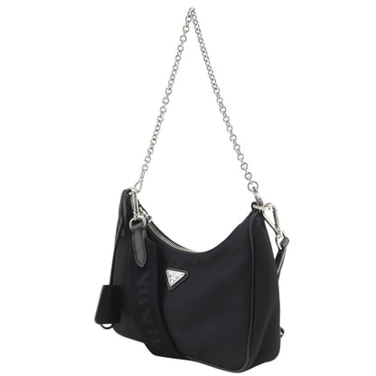 Prada Reedition Re-Nylon Saffiano Nero Black Shoulder Bag — view 2