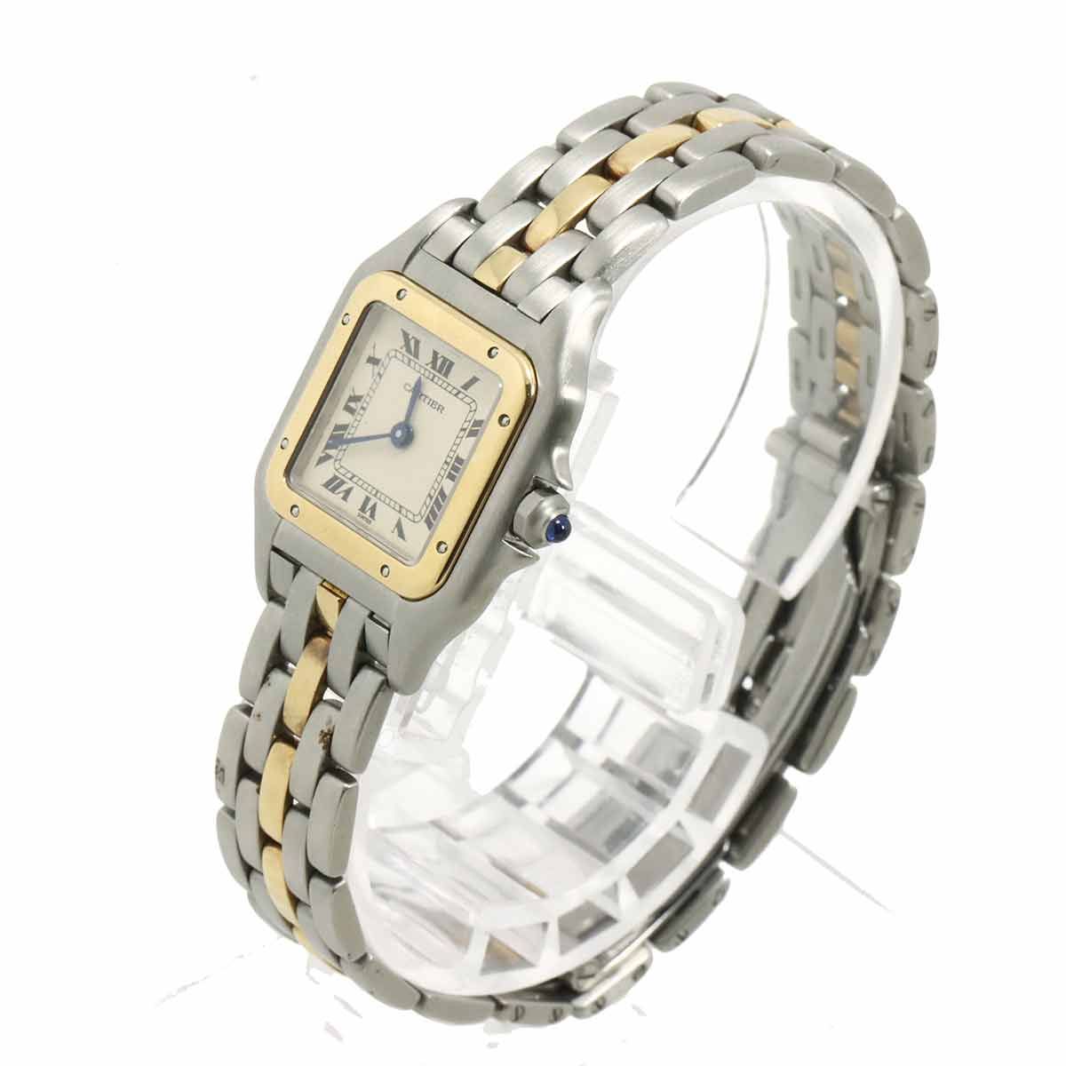 Cartier Panthere 1 Row SM Combination Watch Ivory YG Yellow Gold Quartz — view 4