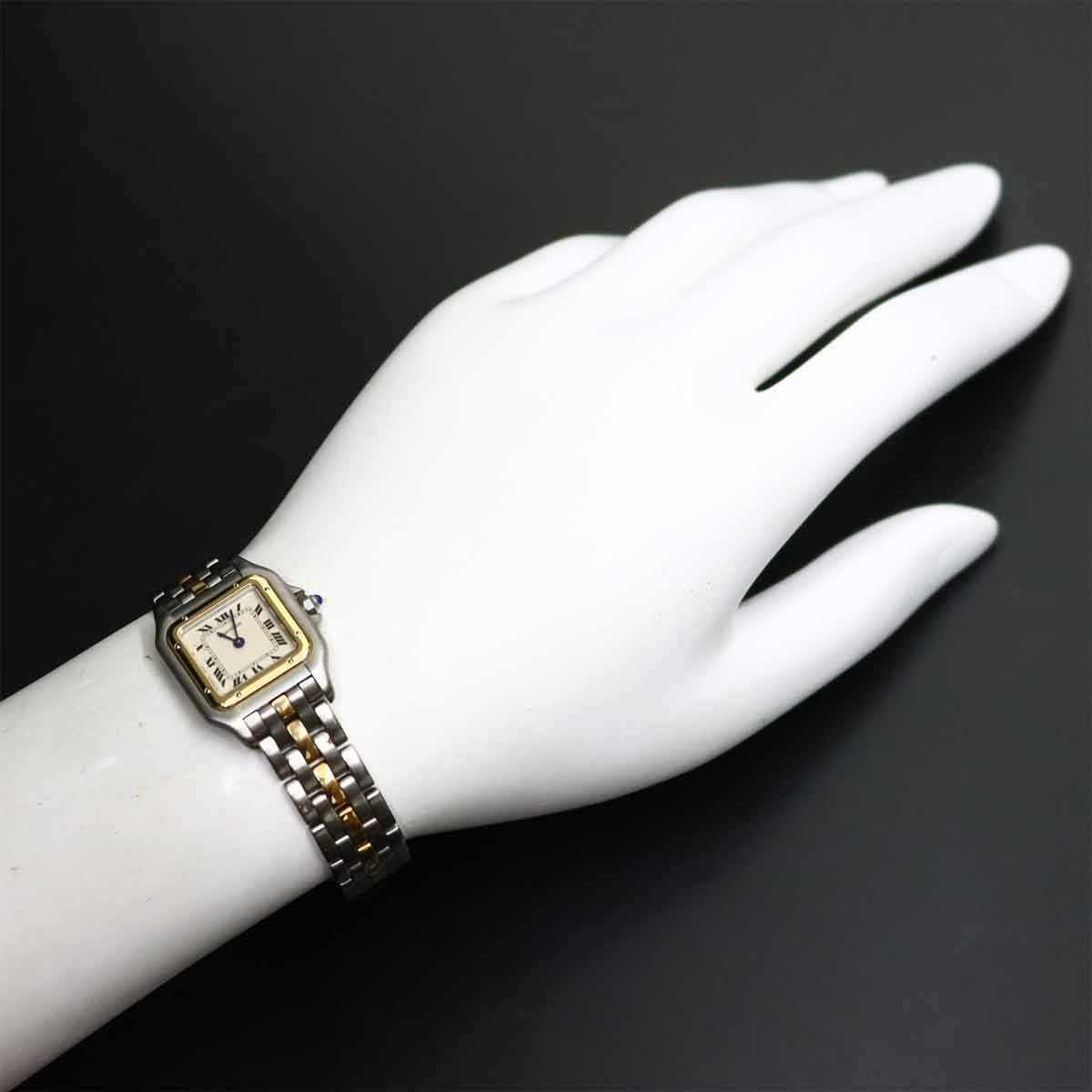 Cartier Panthere 1 Row SM Combination Watch Ivory YG Yellow Gold Quartz — view 5