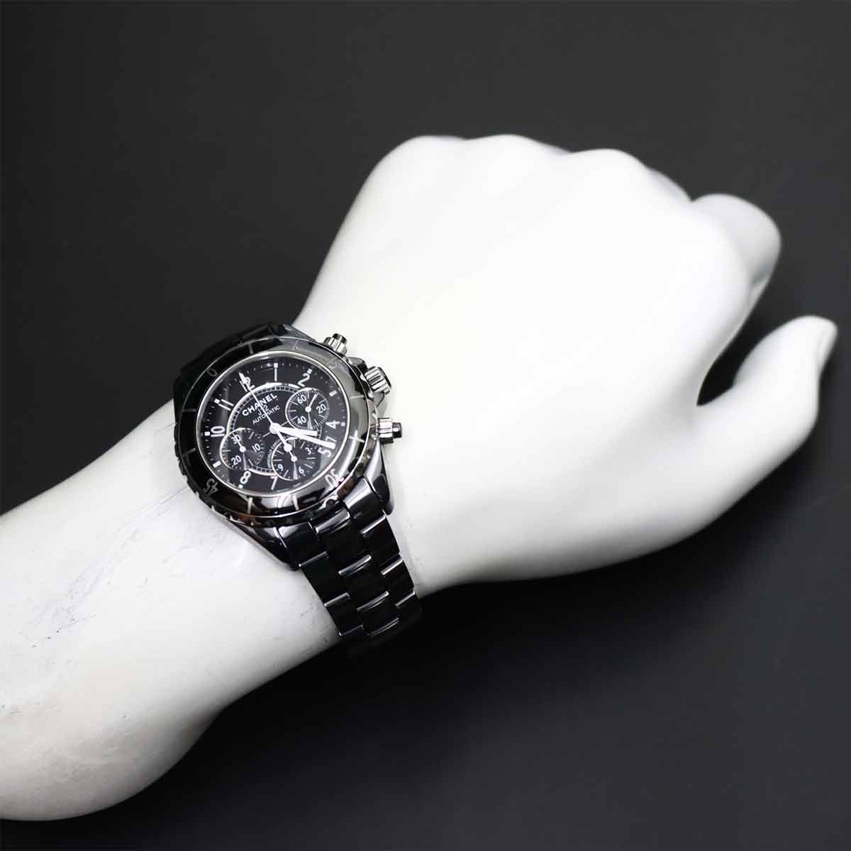 Chanel 41 mm Chronograph Watch Date Black Ceramic Automatic Winding — view 3