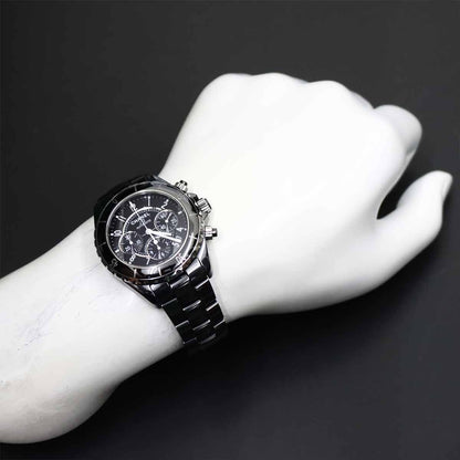 Chanel 41 mm Chronograph Watch Date Black Ceramic Automatic Winding — view 3