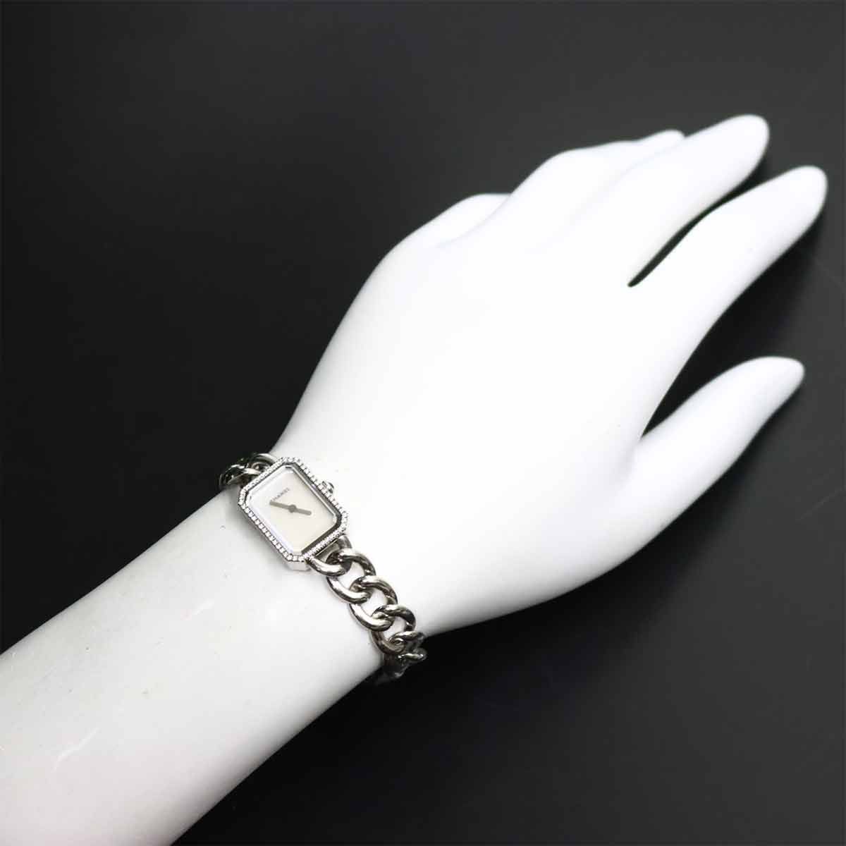 Chanel Premiere Diamond Bezel Watch White Shell Quartz — view 3