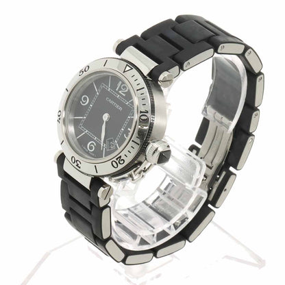 Cartier Pasha Timer Watch Date Black Quartz — view 2