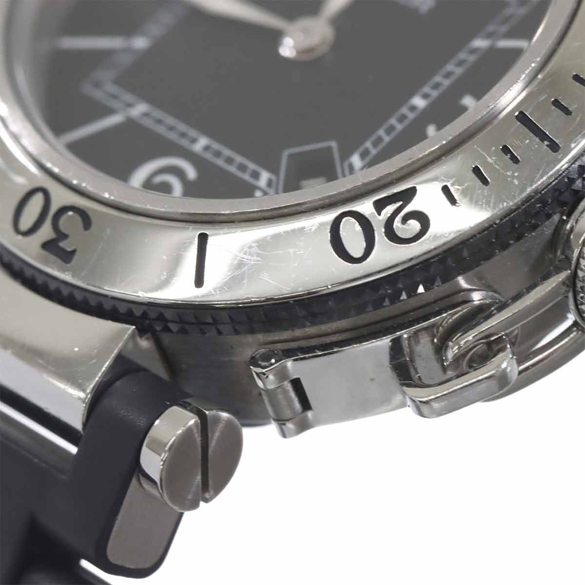 Cartier Pasha Timer Watch Date Black Quartz — view 7