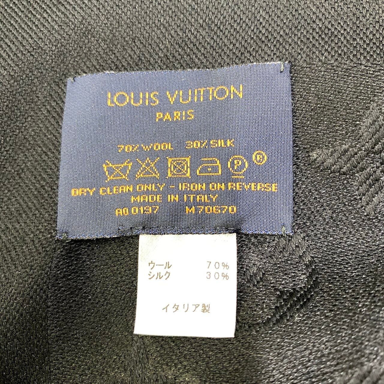 Louis Vuitton E8 Monogram Shawl More Black Scarf — view 9