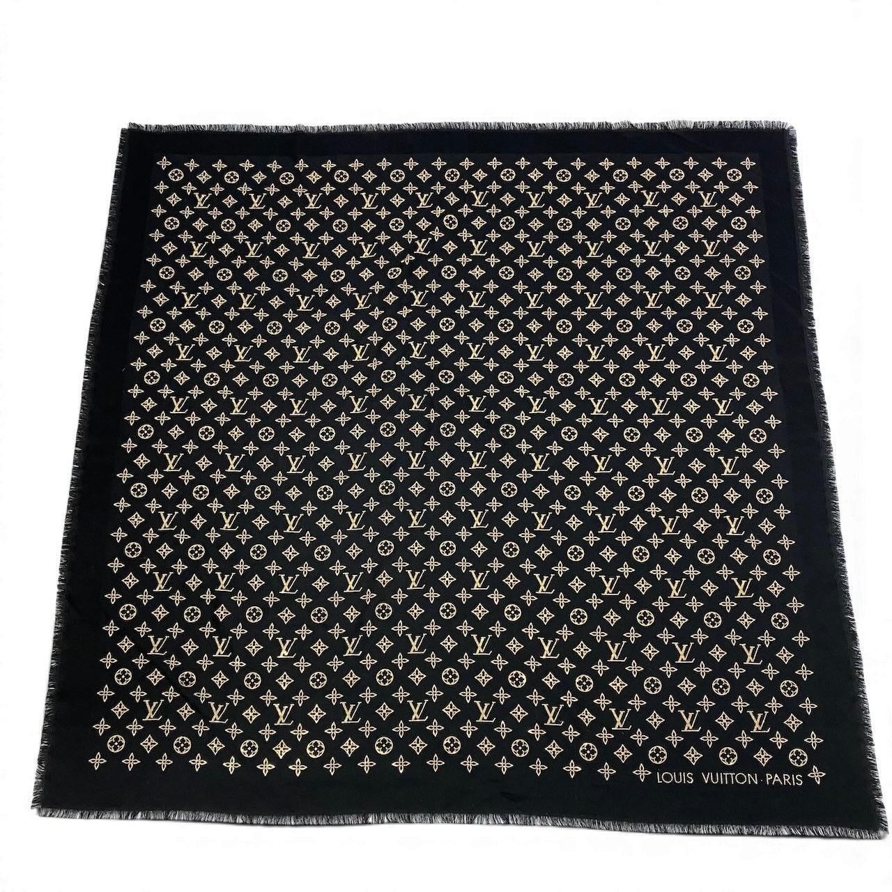 Louis Vuitton E8 Monogram Shawl More Black Scarf — view 2