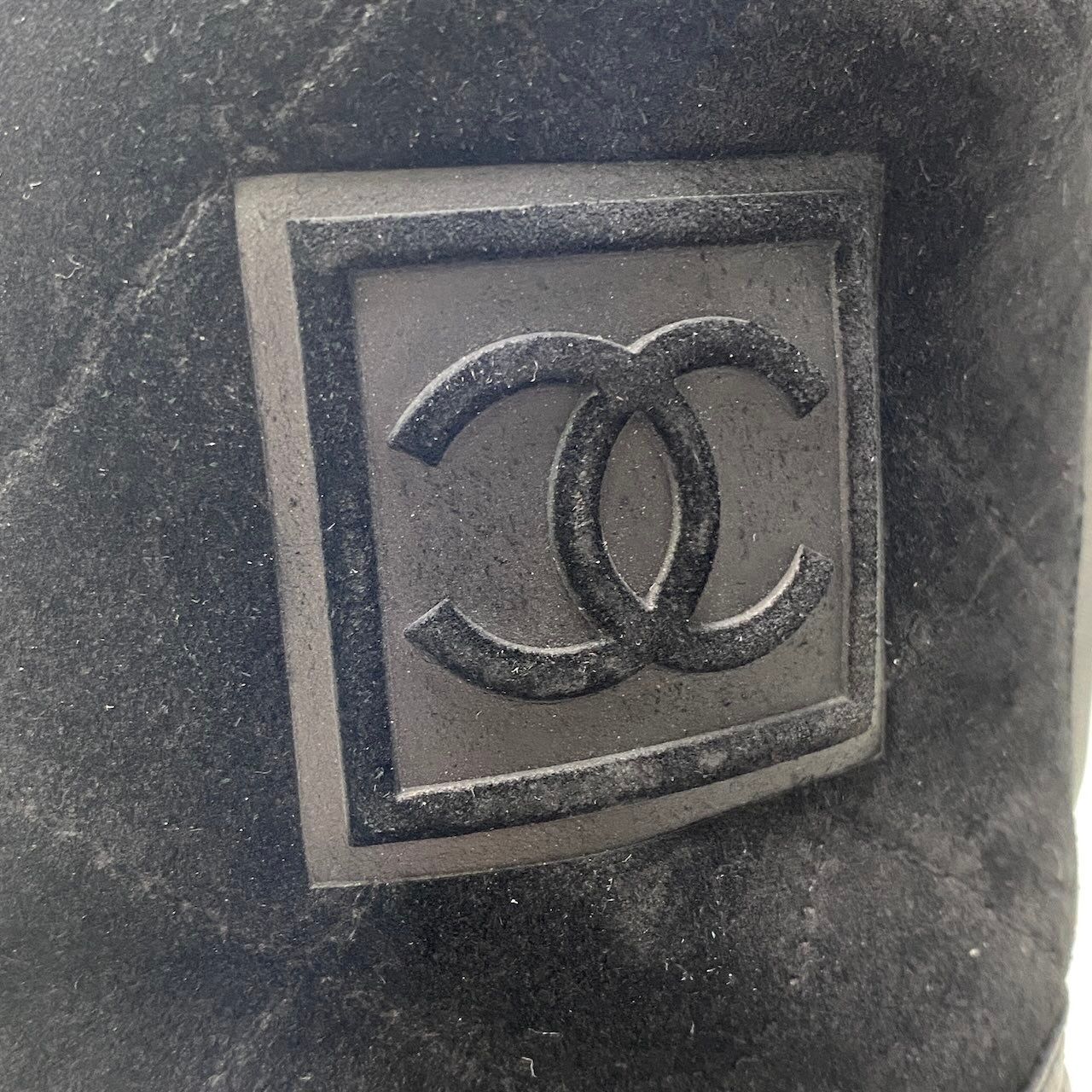 Chanel E8 Sports Back Zip Middle Boots 36.5 CC Logo — view 8
