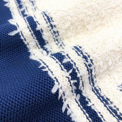 Chanel E8 Cruise Line Mini Skirt CC Logo 36 White Blue — view 6