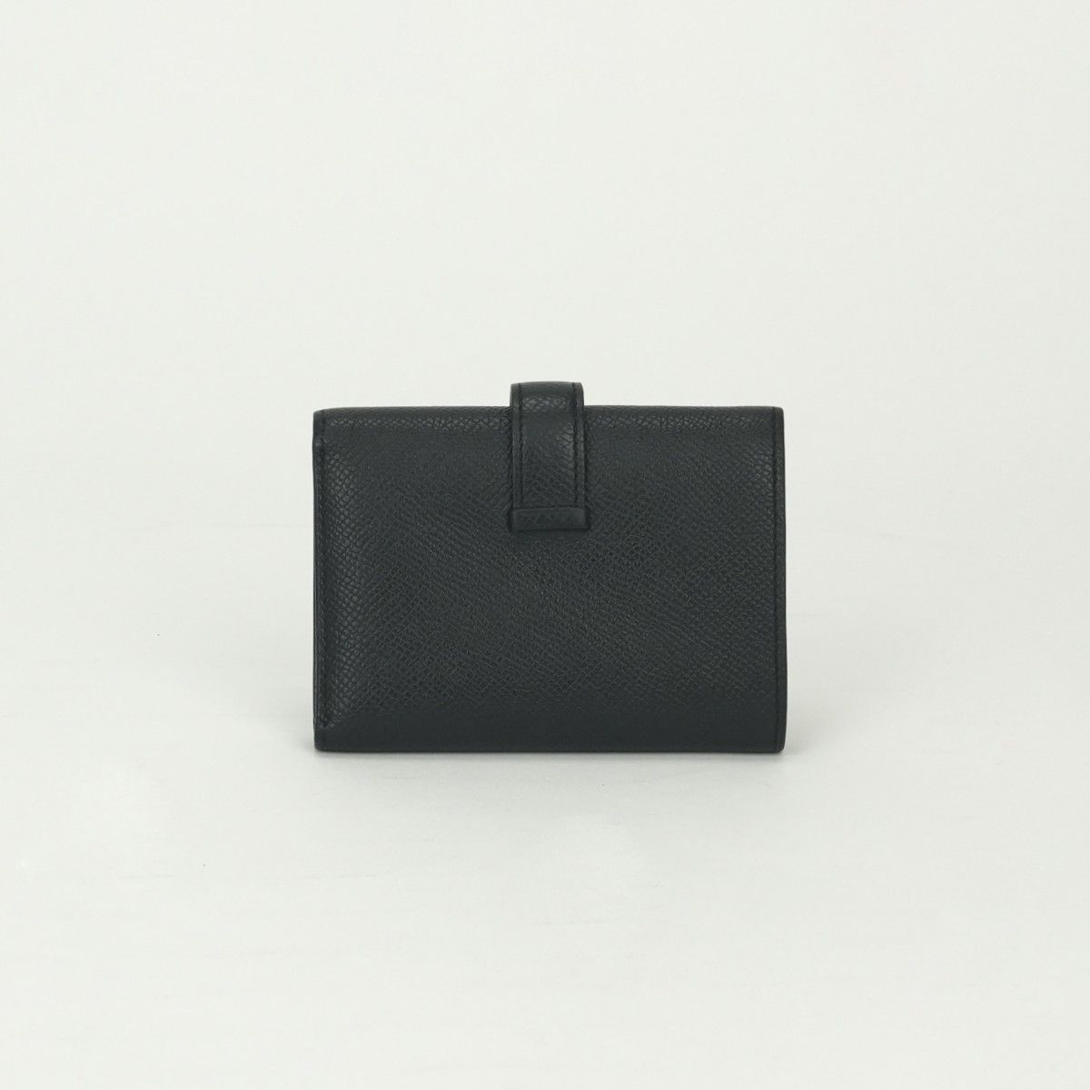Hermes Bearn Combination Wallet Trifold Mini Epsom Noir Black Gold Veau — view 2
