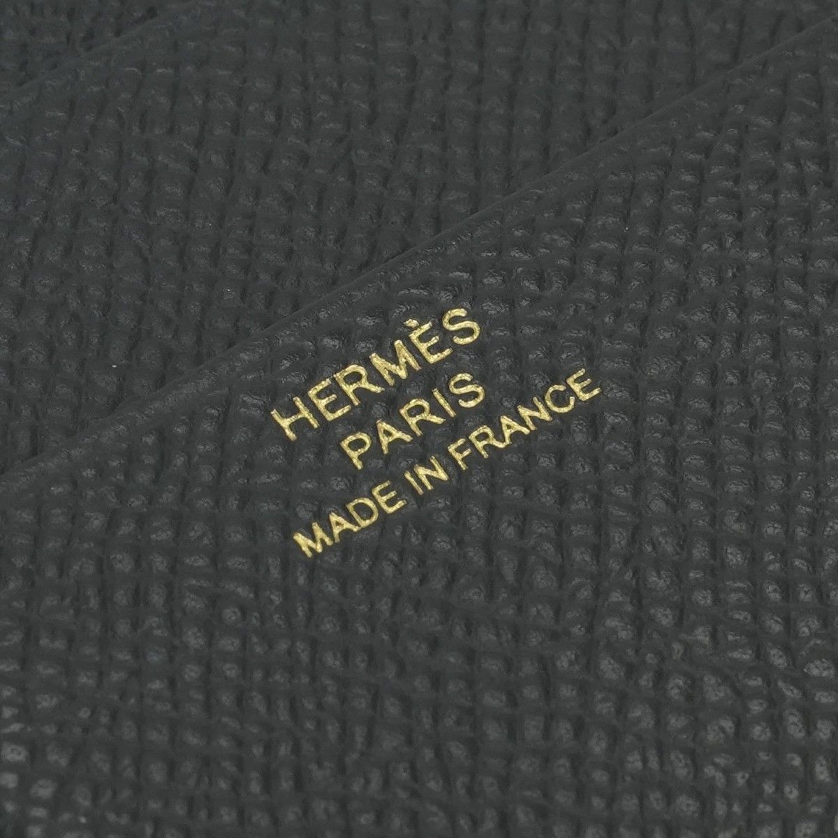 Hermes Bearn Combination Wallet Trifold Mini Epsom Noir Black Gold Veau — view 7