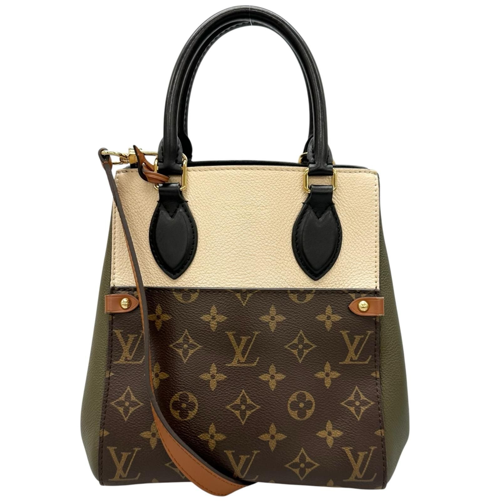 Louis Vuitton Fold Tote PM Shoulder Bag Monogram Canvas Multicolor 2-Way