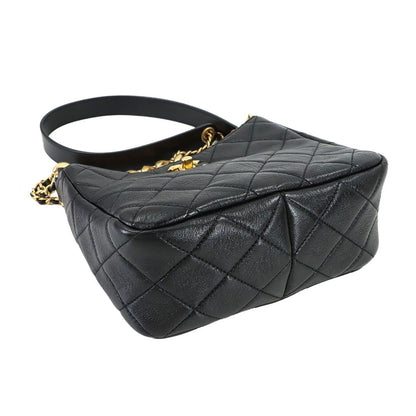 Chanel Quilted Small Hobo Shoulder Leather Black — view 5