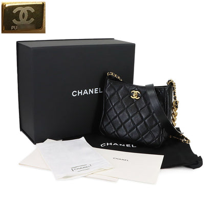 Chanel Quilted Small Hobo Shoulder Leather Black — view 2