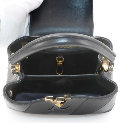 Louis Vuitton Capucines BB 2-Way Bag Sequin Leather Black — view 6