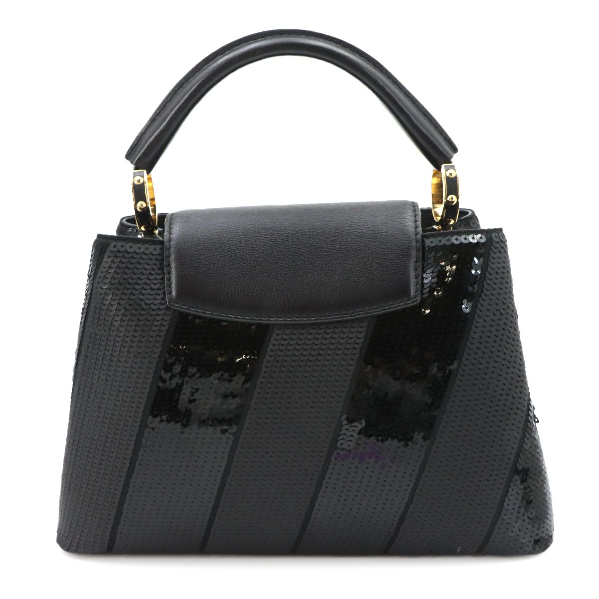 Louis Vuitton Capucines BB 2-Way Bag Sequin Leather Black — view 2
