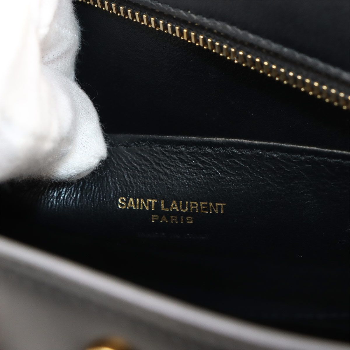 Saint Laurent Baby Cabas 2-Way Bag Leather Black — view 7