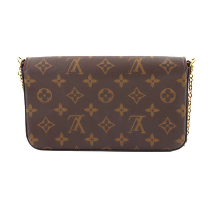 Louis Vuitton Monogram Pochette Felicity Chain Wallet Fuchsia — view 2