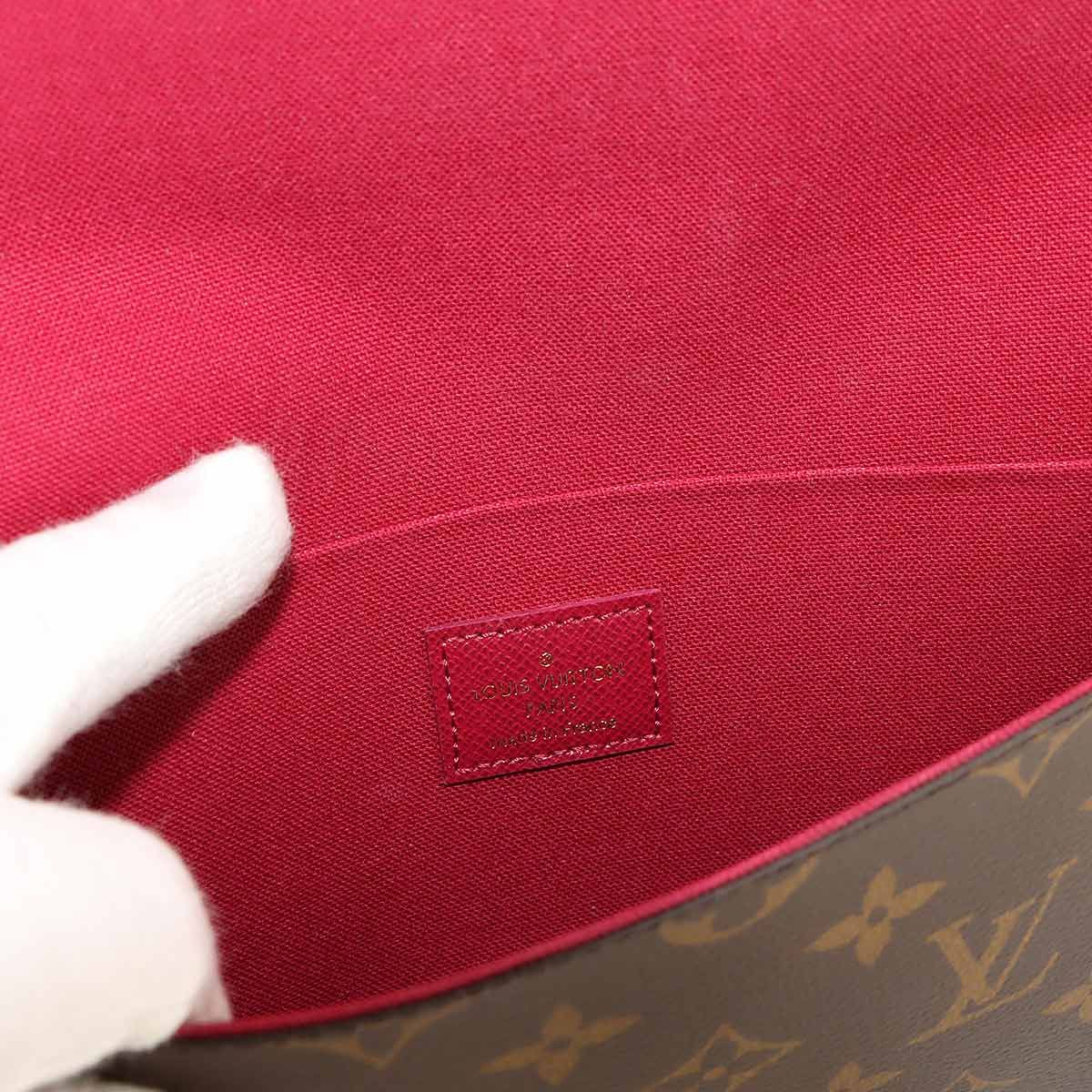 Louis Vuitton Monogram Pochette Felicity Chain Wallet Fuchsia — view 8