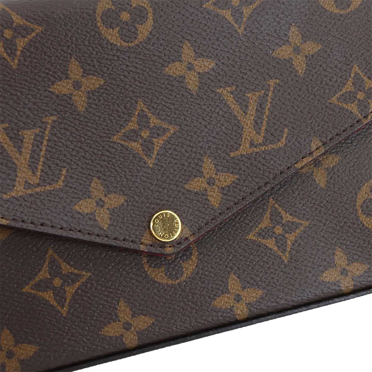 Louis Vuitton Monogram Pochette Felicity Chain Wallet Fuchsia — view 9